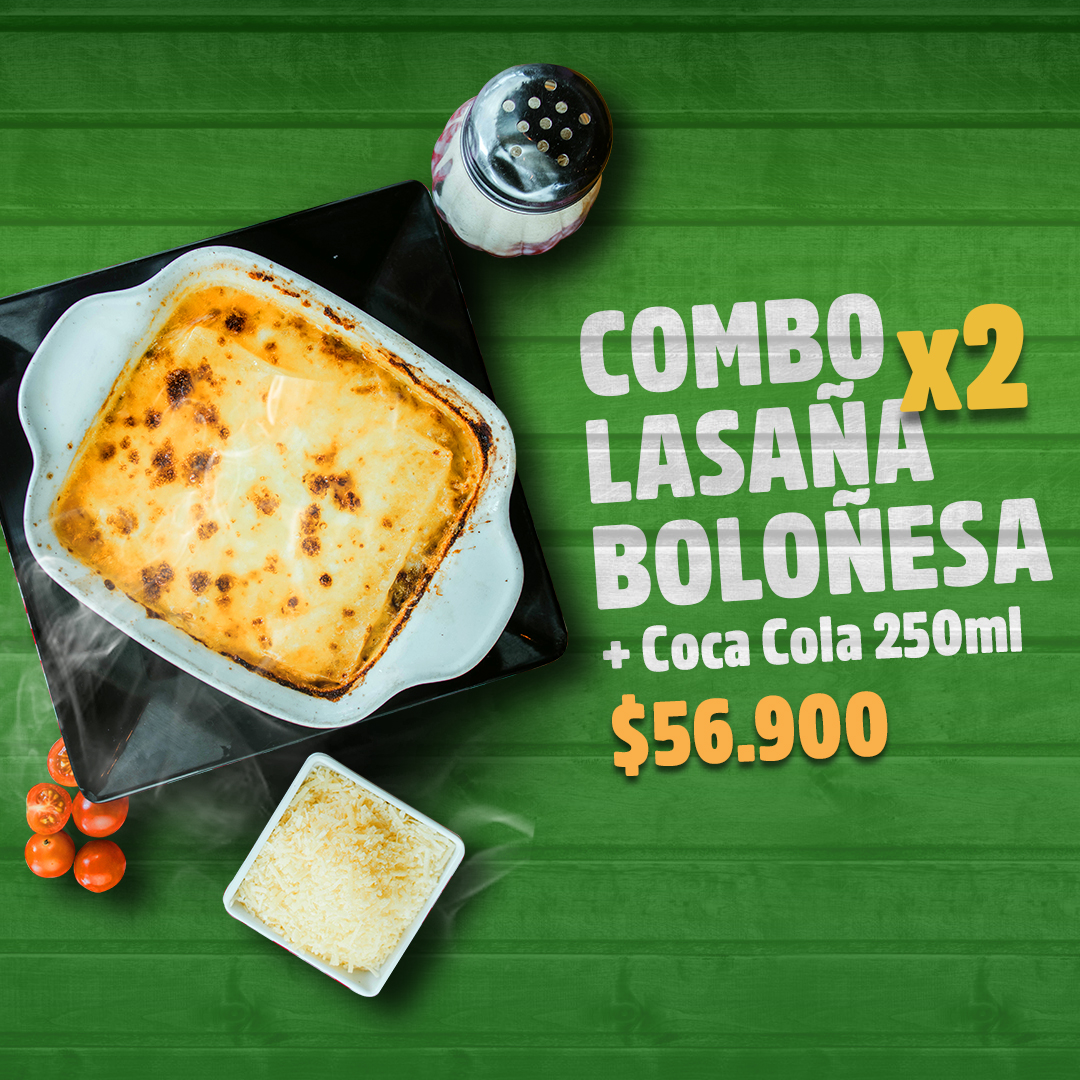 Combo lasaña boloñesa