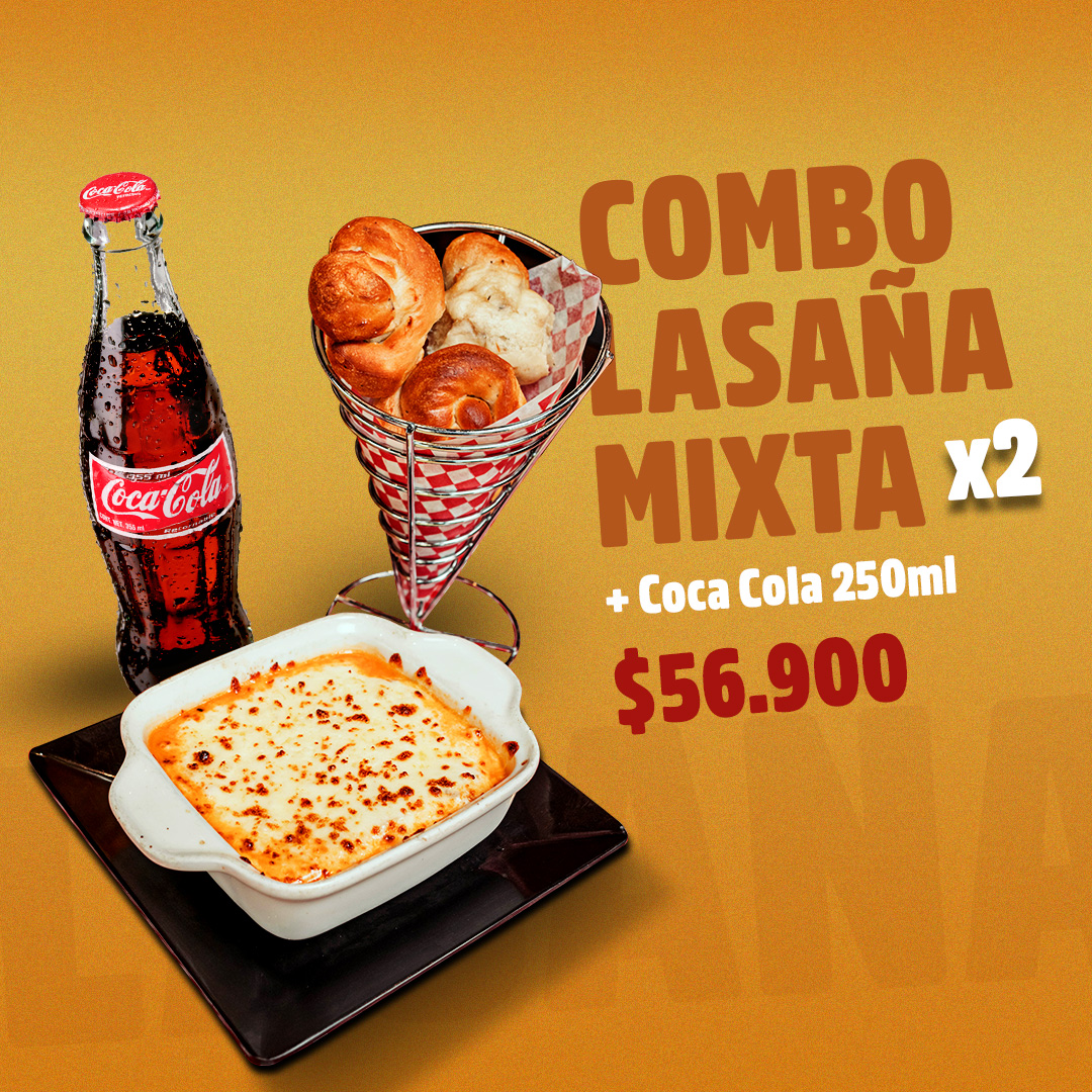 Combo lasaña mixta
